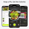 Cântar de bucătărie inteligent pentru alimente cu calculator nutrițional Aplicație gratuită pentru urmărirea caloriilor și macronutrienților AI Alimentat Progresul obiectivelor Digital Calor