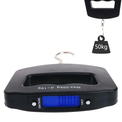 Přenosná ruční elektronická váha na cestovní zavazadla 50 kg/10 g s háčkem, gramová váha, expresní doručení, rybářská ruční váha
