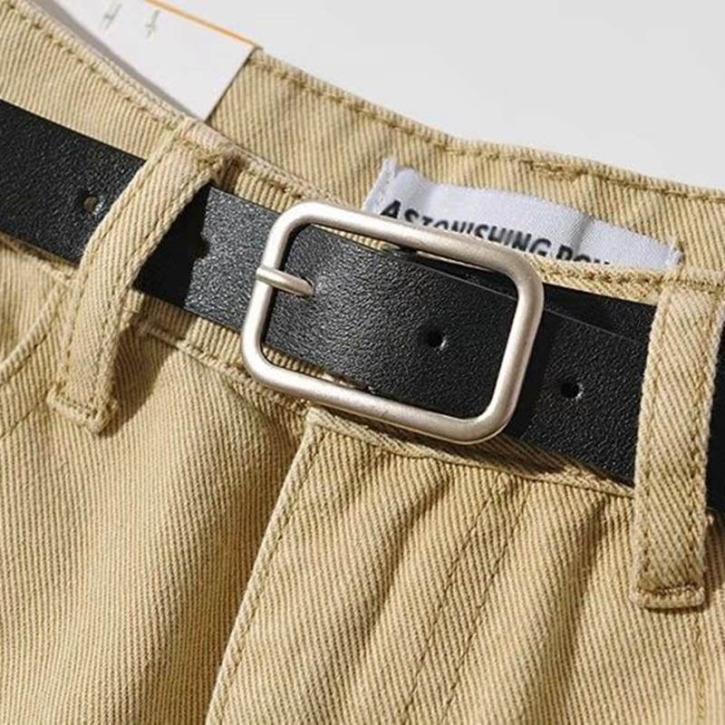 Frauen Vintage Sommer Denim Shorts mit Gürtel Reißverschluss Taschen Weibliche Retro Shorts