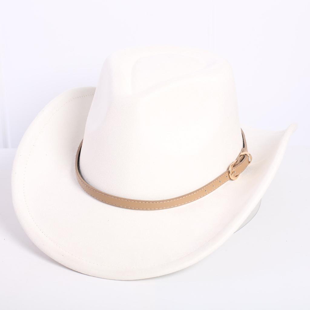 Popular European and American classic suede western cowboy hat men's and women's fashion LO style peach heart cowboy hat