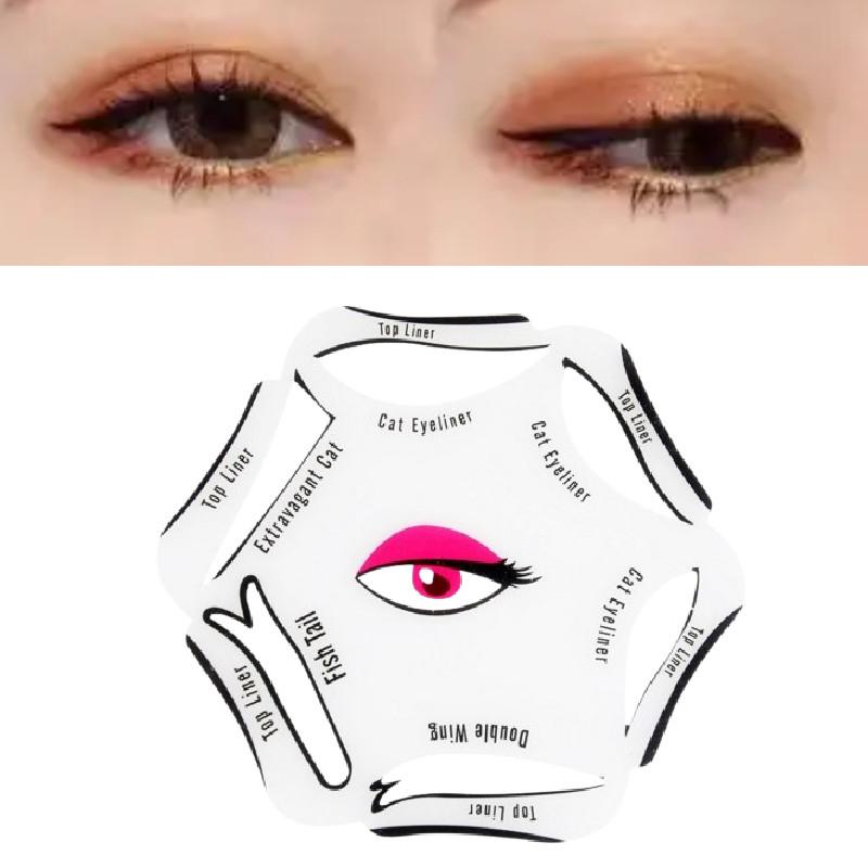 In 6 1 Eyeliner Stencil Eye Shadow Guide Quick Makeup Beauty Tool Convenient