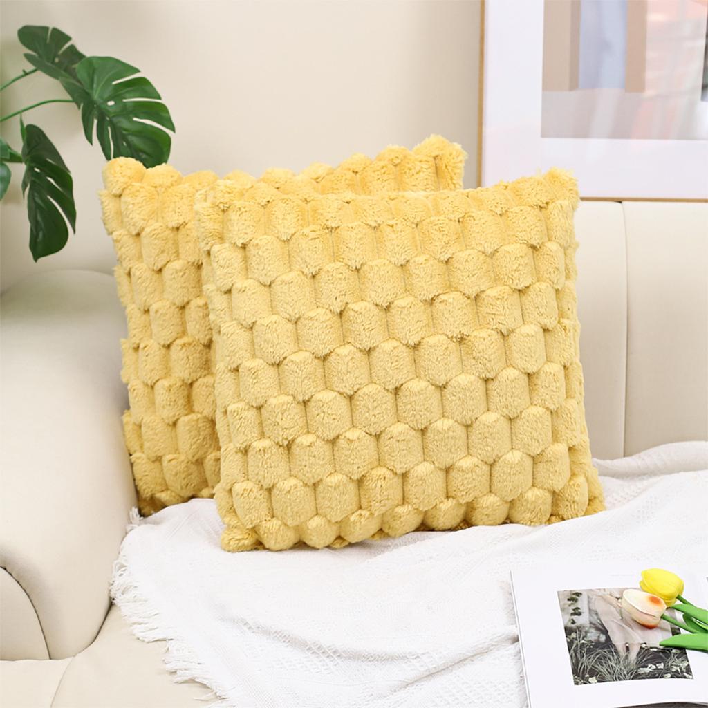 Velvet Snowflake Pillowcase: Solid Color Cushion for Office, Sofa, Bedside, and Waist Support 1pc