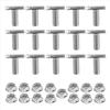 BHBL 15Pcs T Slot Bolt Replacement,M8 X 20 Screws, A2-70 Rail Track Screws Track Nuts with 15 Flange Nut