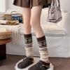 Fair Isle Leg Warmers Wool Blend Sock Cuffs Warm Keeping Calf Socks  Street Wear