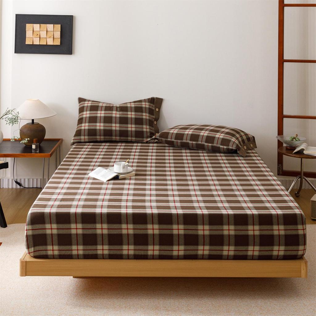 Cotton Fitted Sheet: Soft, Skin-Friendly, Moisture-Absorbing, Sweat-Wicking, Machine Washable Mattress Protector