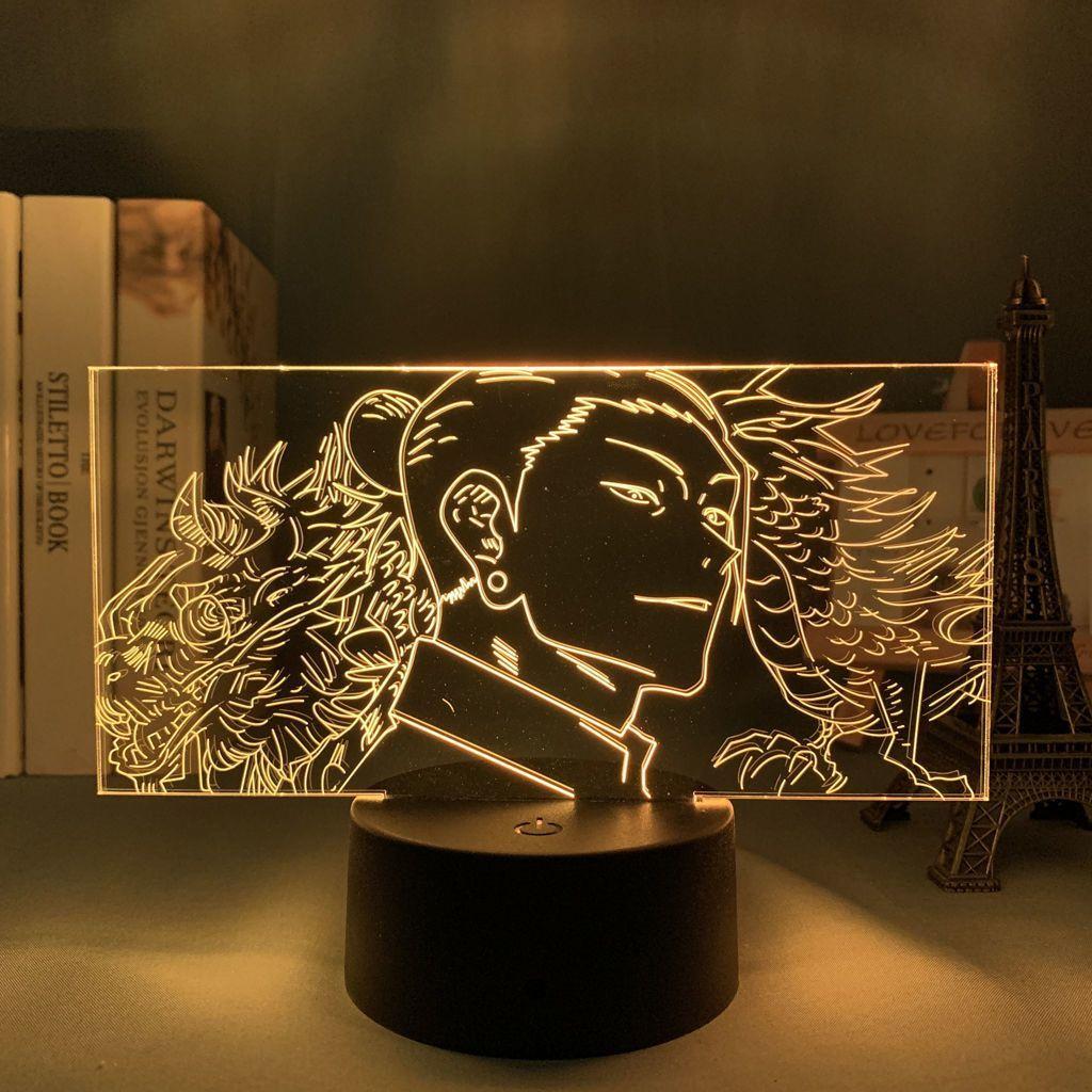 

Аніме Jujutsu Kaisen Night Light Fushiguro Megumi Figure Colors Changeing Bedside Lamp Gift for Jujutsu Kaisen Fans Black Base