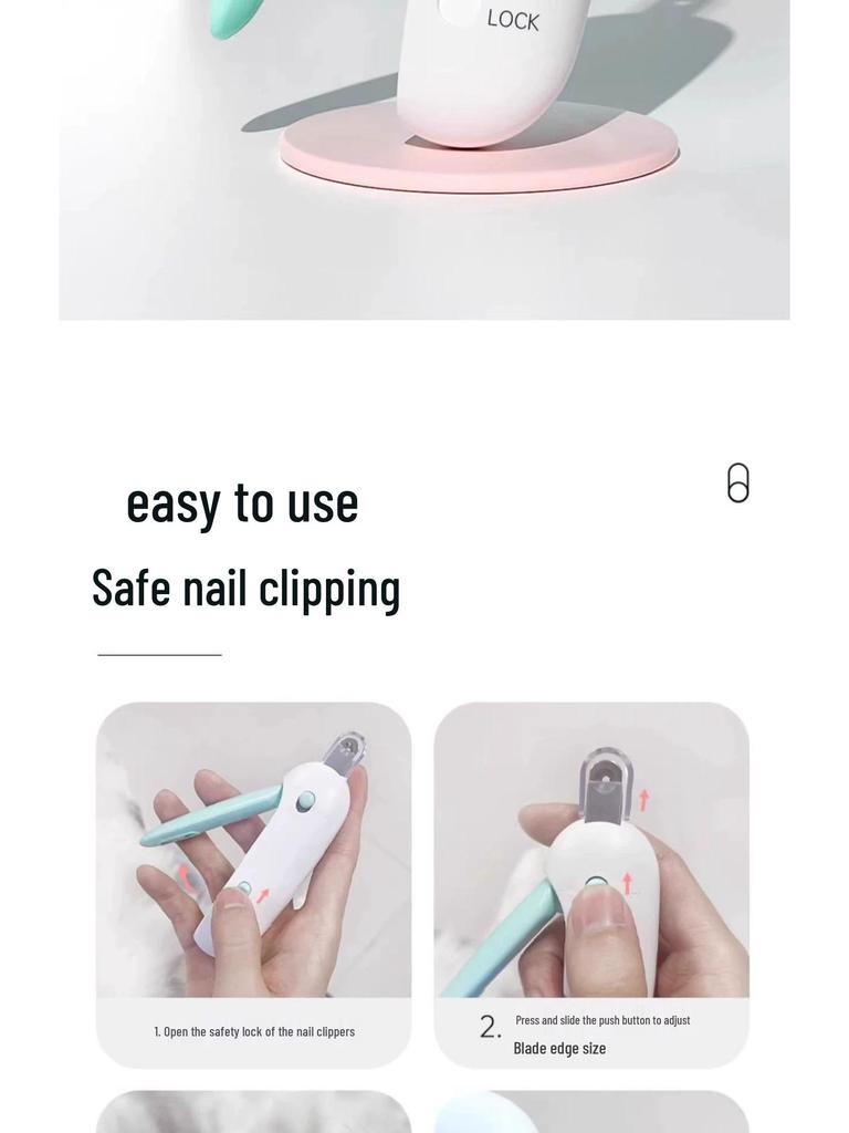 Adjustable Pet Nail Clippers for Small Animals - Beginner Rabbit & Cat Nail Care Tool