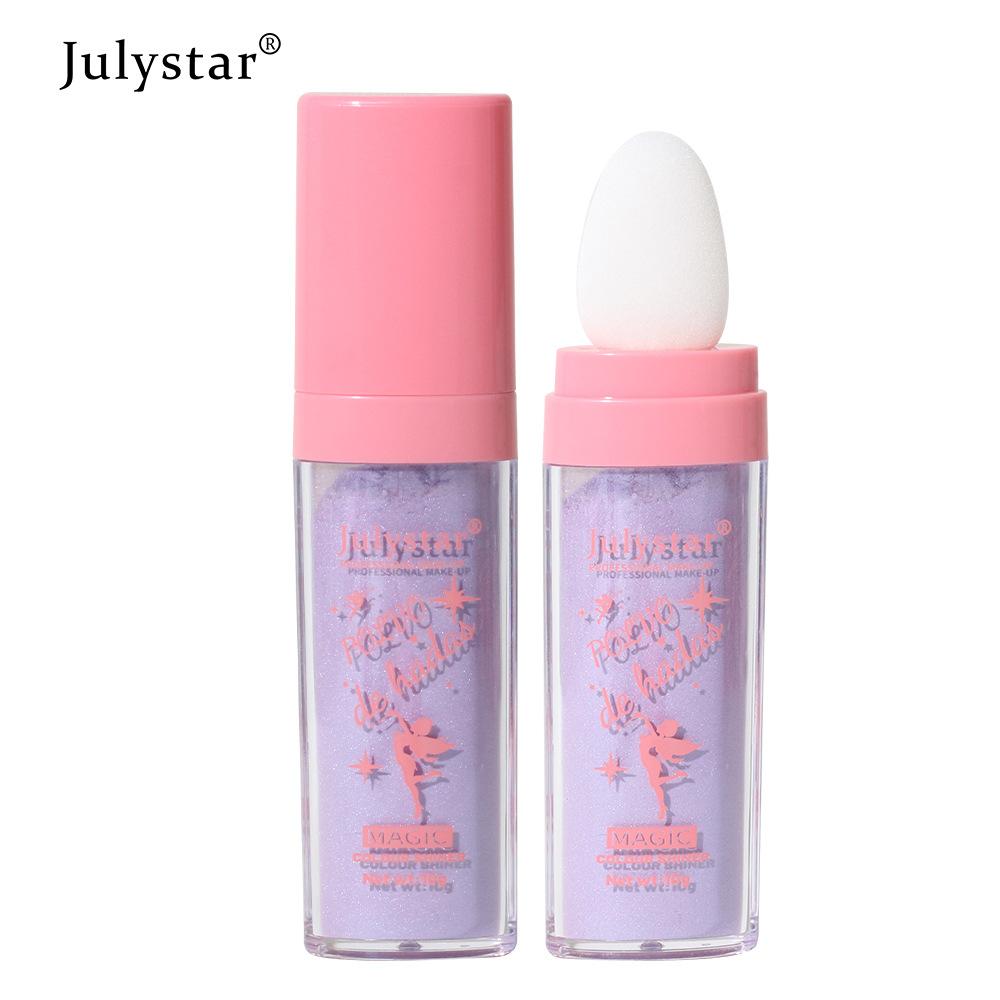 Fairy highlight pat powder body brightening highlight powder natural three-dimensional grooming blush makeup supply