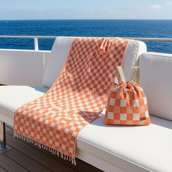 2-in-1 Beach Towel Convertible Backpack Backpack with Towel And Inner Zipper Pocket