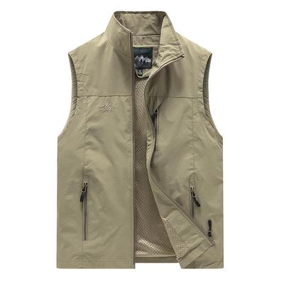Trendige Stehkragen Schnelltrocknende Outdoor-Weste für Frühling/Sommer 7882
