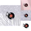 Vintage Colorful Vinyl Record Shaped Metal Brooch Creative Accessory For Clothing And Bags