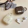 Fashionable Light Coffee Brown Earphone Case for Airpods Series 1, 2, Pro/pro2/pro3, 3, 4, Dustproof