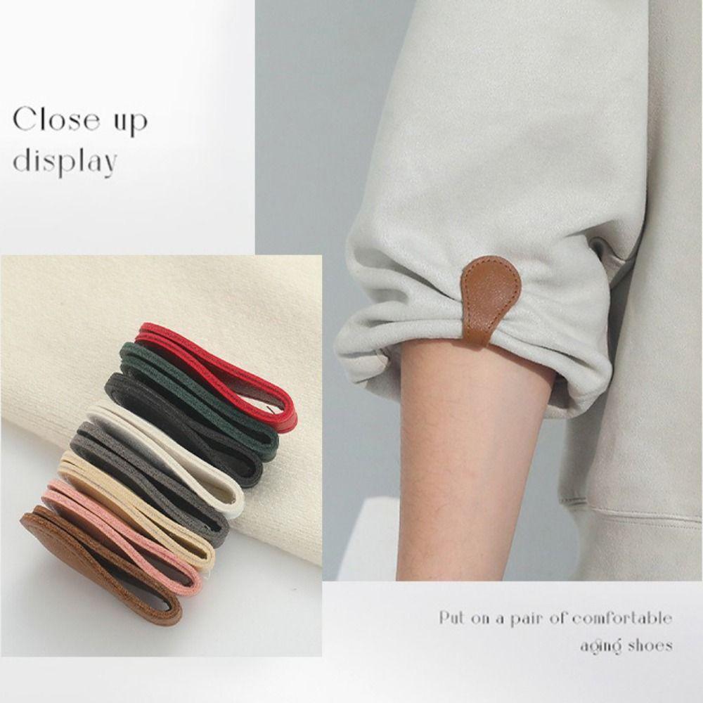 2Pcs Reusable Leather Fixed Magnetic Buckle Detachable No Sewing No Nails Trouser Legs Buckle Garment Clips Sleeve