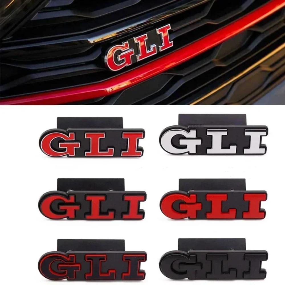 3D Metal Car Letters GLI Logo Rear Trunk Front Grill Badge Emblem Sticker Decals For MK2 MK4 MK5 MK6 MK7 MK8