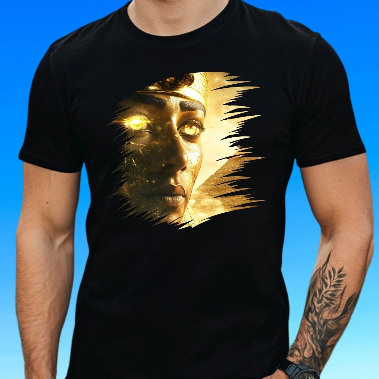 T-Shirt Herren Majestätischer Pharao Motiv Baumwolle Größe S bis 5XL XL