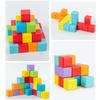 Wooden Cube Blocks Puzzle Educational Math Toy For Kids Learning And Brain Development