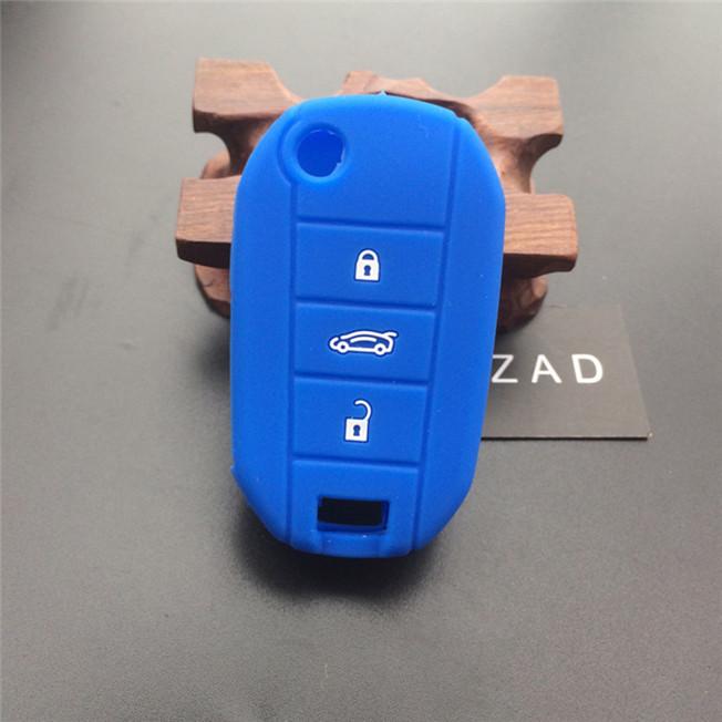 ZAD 3 Button Silicone Flip Remote Key Case Fob Cover Holder for Citroen C4 CACTUS C5 C3 C4L elysee key shell case