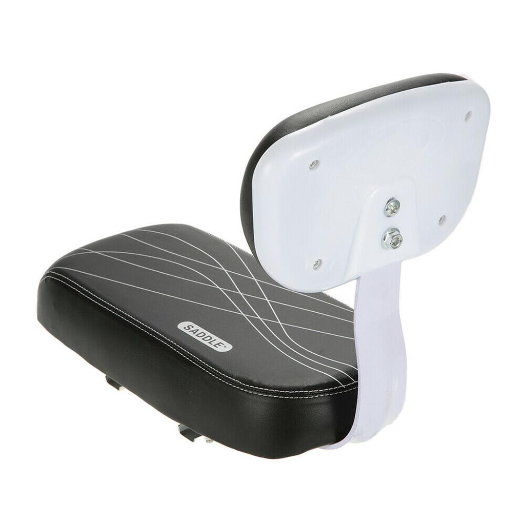 Bike Back Seat PU Leather Soft Cushion Rear Rack Seat with Backrest