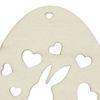 14 Stück Ovale Holz Oster Hängedekoration DIY Handgemacht Unfertig Blume Herz Hase Ei Ornament Feiertagsparty Deko Anhänger