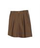 NOTIG Double-Pleated Linen Blend Bermuda Shorts Brown_Oks3Pthp101W1