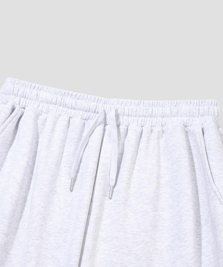 AGOD Side Tuck Sweat Bermuda Pants [White Melange]