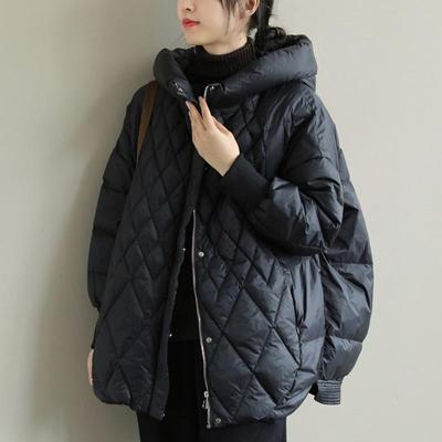 Manteaux décontractés en duvet pour femmes, veste ample à capuche, couleur unie, duvet de canard blanc, Parka, streetwear, automne hiver