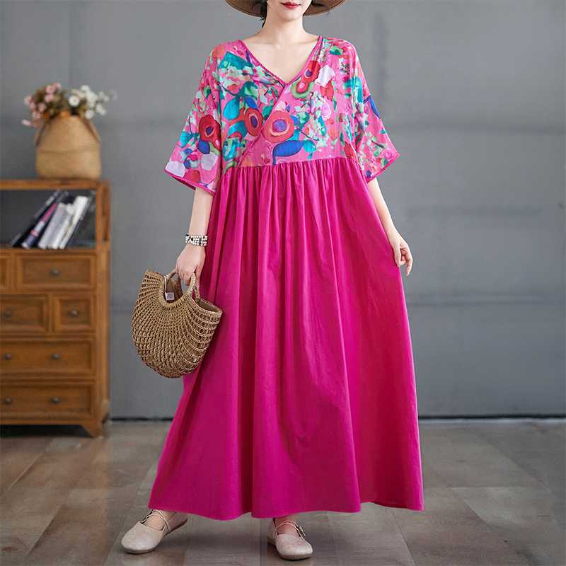 Summer V-neck Dress Long Dress