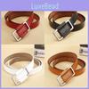 Retro Genuine Leather Belt For Ladies With Alloy Pin Buckle And Chic Design For Jeans Accessory