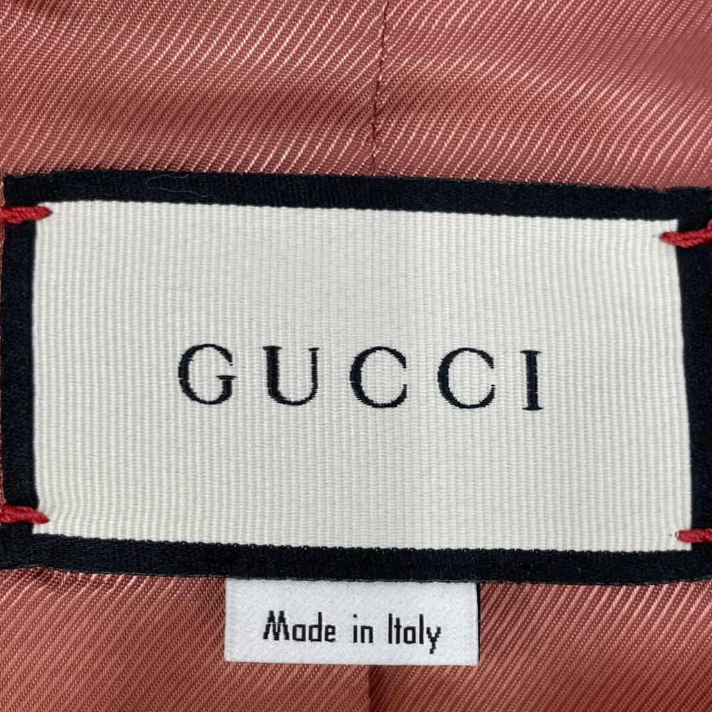 Gucci 619267 Pink Interlocking G Button Tweet Tailored Jacket Jacket 36 pinkUsed