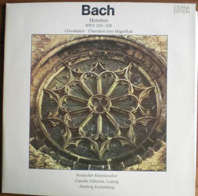 LP Record BACH, ROSTOCKER MOTETTENCHOR, CAPEL - Motets BWV 225-230 / Chorale Moveme 827837838 ETERNA 1987 German Dem Classical Used
