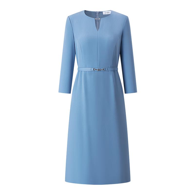 

PORTS Women s ALQ9D039TFB008 Round Neck Midi Dress L