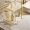 Stainless Steel Frame Acrylic Marble Storage Tray Home Room jewelry Makeup Perfume Tea Cup Storage Aromatherap Plate Tray Rack