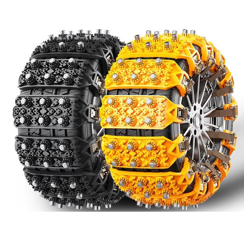 Universal Rubber Anti-Skid Tire Chains with Steel Spikes