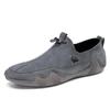 Men's Trendy Genuine Leather Slip-on Casual Shoes - Breathable, Versatile, Lazy Style