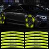 20pcs Luminous Car Wheel Hub Stickers High Reflective Stripe Tape For Mercedes Benz B/C/E/S Class A Class C200L GLC GLK CLA