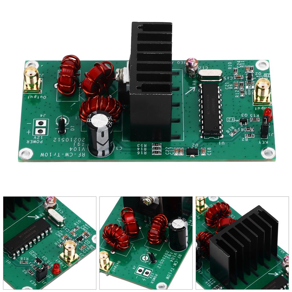10W 13.56MHz QRP CW Radio Transmitter Module Wireless Power Amplifier Board 8‑15V XR‑106