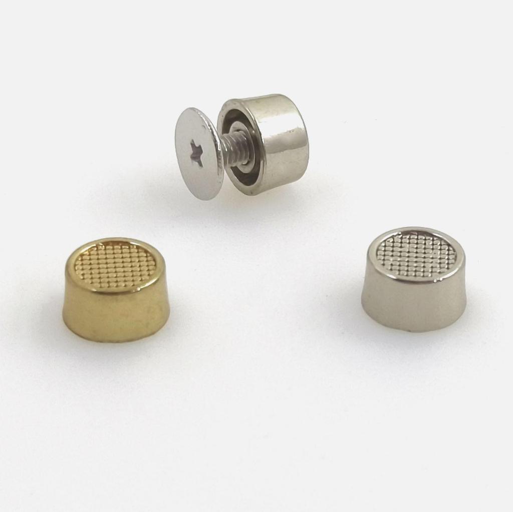 8mm Mesh Pattern Nail-Embossed Leather Bag Accessories