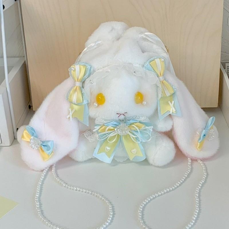 Lolita Plush Bunny Bag With Bow For Daily Use And Collectors Style