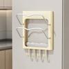 Kitchen Wall Mount Pot Lid Rack With Multilayer Storage For Home Cooking