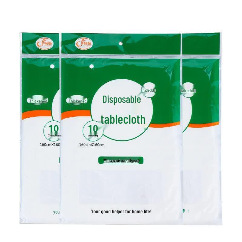 ZISIZ Thickened Waterproof Disposable Plastic Tablecloth