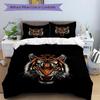 3pcs Roaring Tiger Bedding Set - 1 Soft Quilt Cover + 2 Pillowcases, Machine Washable - Suitable for All Seasons, Perfect Gift for Family and Fri