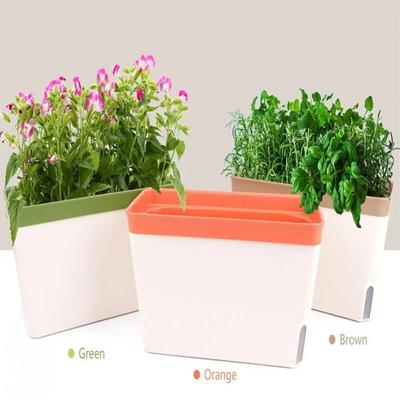 Langlebige Blumenkasten Doppelschicht Gemüse Topf Moderner Pflanztopf Innen
