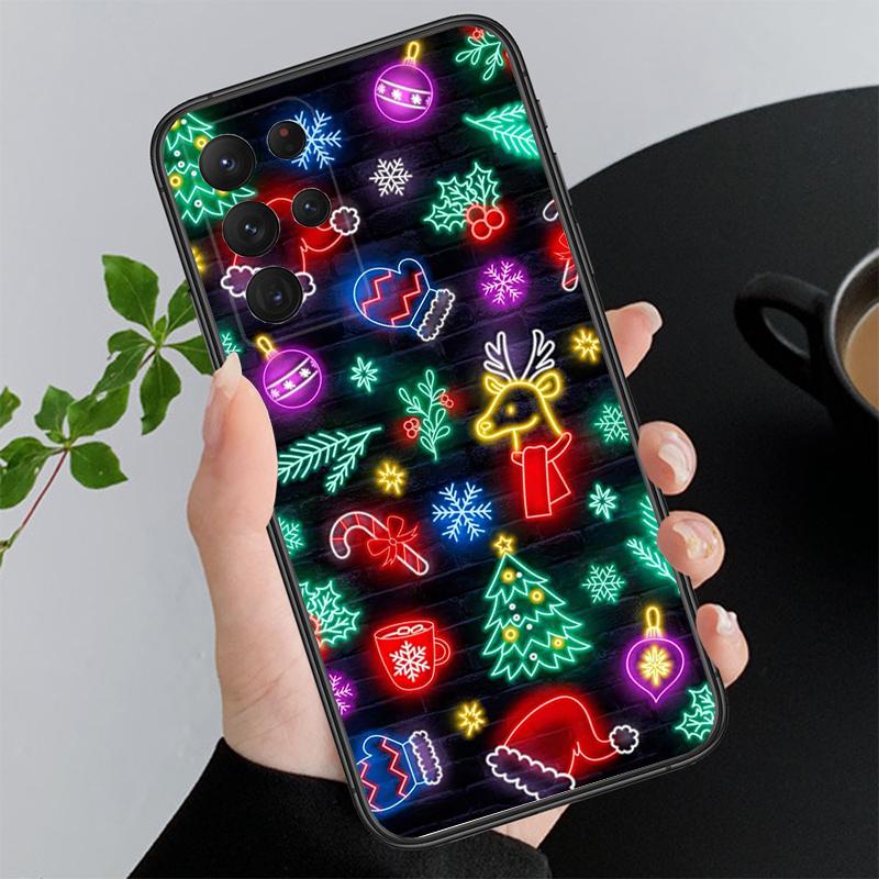 Coque de téléphone dessin animé esthétique de Noël pour Samsung A55 A16 A56 A36 A35 A15 A53 A54 A33 A34 A25 A05S A52 A52S A14 A24 A26 A71