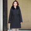 Mom's 2025 Mid-Length Reversible Winter Coat with Plus Velvet for Middle-Aged and Elderly Women