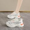 2025 Spring New Women's Shoes Breathable Mesh Sports Shoes Women's Korean Version Versatile Thick Sole Heightening Casual Dad Shoes Women