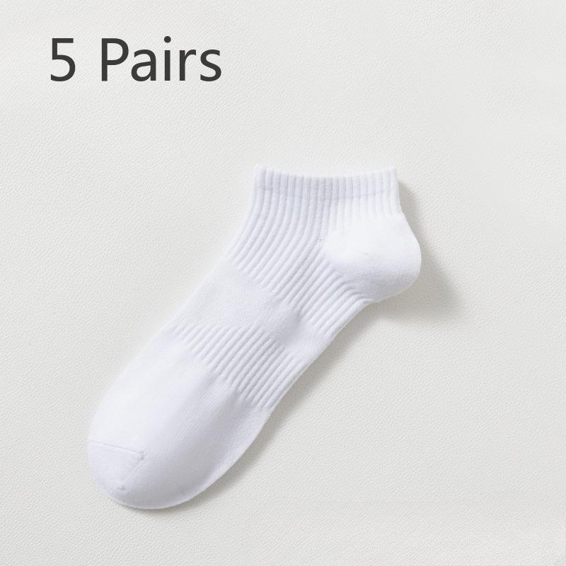 

5 пар хлопковых носков, мужские носки-лодочки, белые, летние, тонкие, антибактериальные, прочные, хлопковые носки черного, белого и серого цветов 5 pairs белый