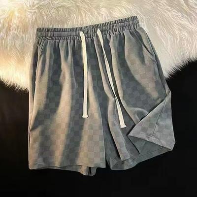 Herren Trendige Schachbrettmuster Lockere Lässige Sommer Sportshorts
