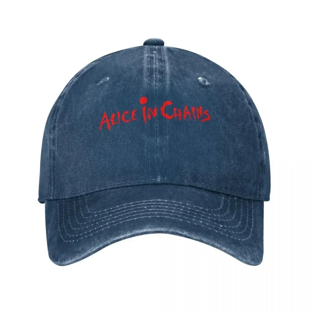 Berretti da Baseball Vintage con Logo Alice In Chains Stile Unisex Cotone Usurato Cappello da Sole Cappelli per Attività all'Aperto Cappello