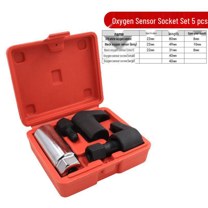 Oxygen Sensor Sleeve & Removal Tool Kit for Large/Medium 22mm Car Sensors