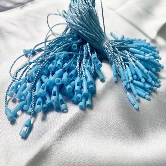 100Pcs Hang Tag Strings Firmly Tear-resistance Clothes Tag Ropes with Fastener Hook Daily Use